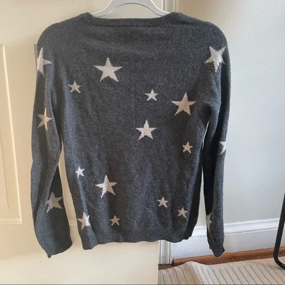 Philosophy cashmere grey star crewneck sweater - Picture 2 of 6